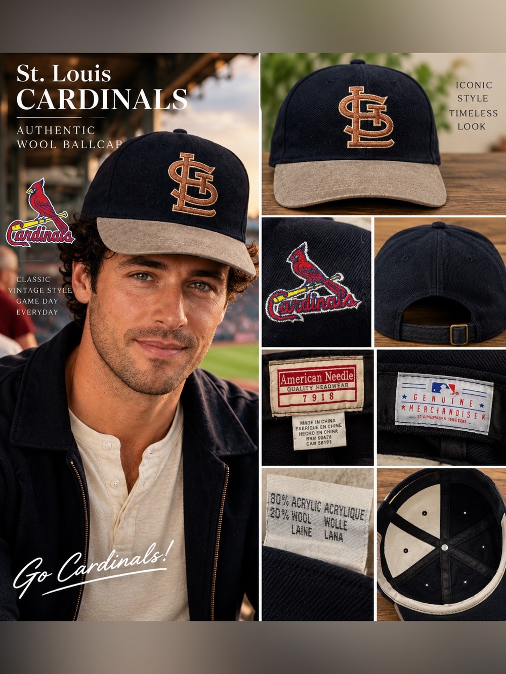 St. Louis CARDINALS Authentic Wool Ballcap